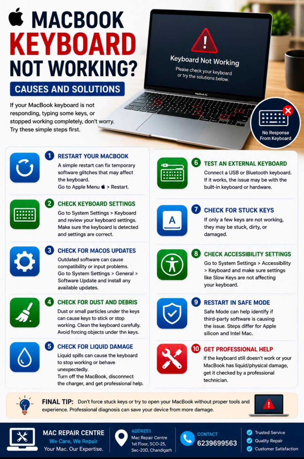 MacBook Keyboard Not Working Guide
