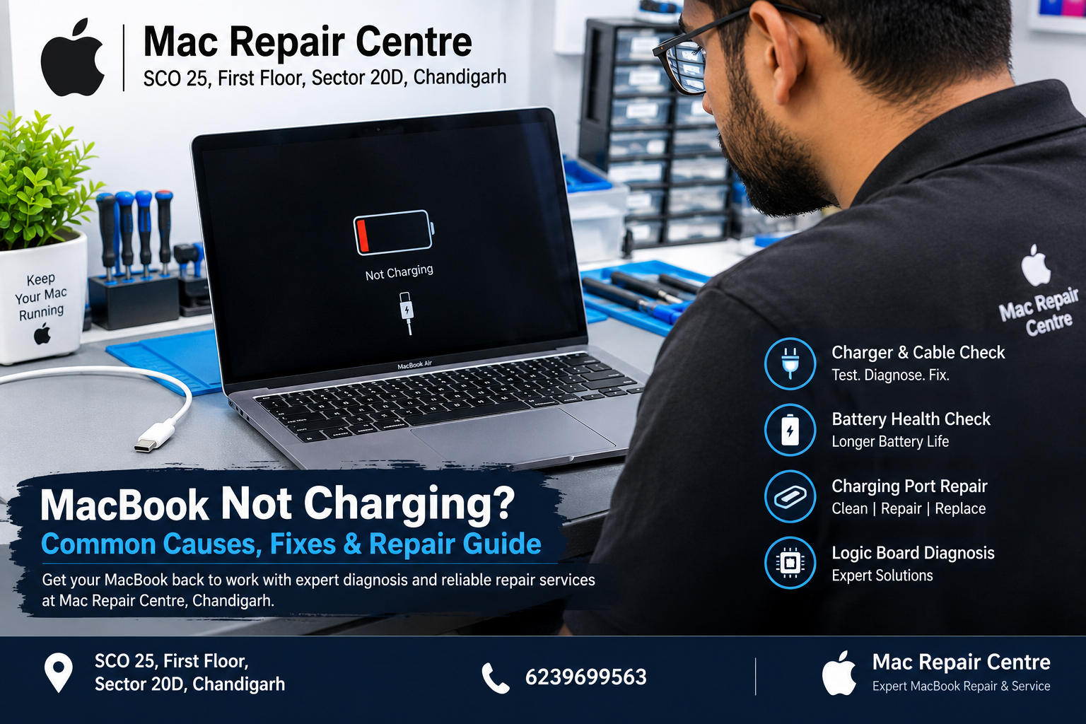 MacBook Not Charging? Common Causes, Troubleshooting Tips, and Repair Solutions